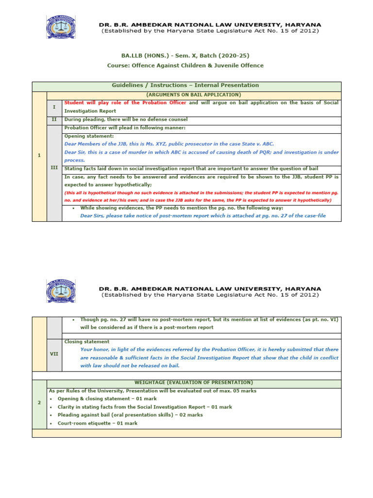 Bail Application Presentation Guidelines | PDF | Bail | Misconduct