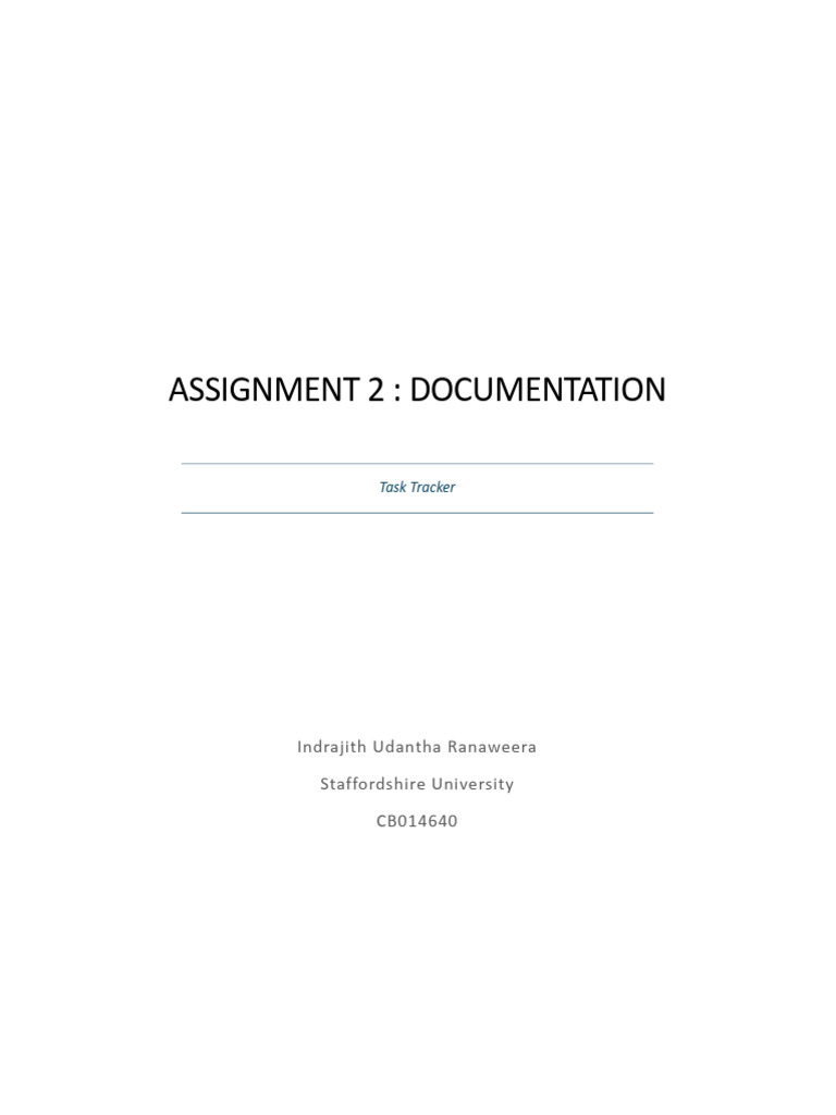 Task Tracker Web App Documentation | PDF | Databases | System Software