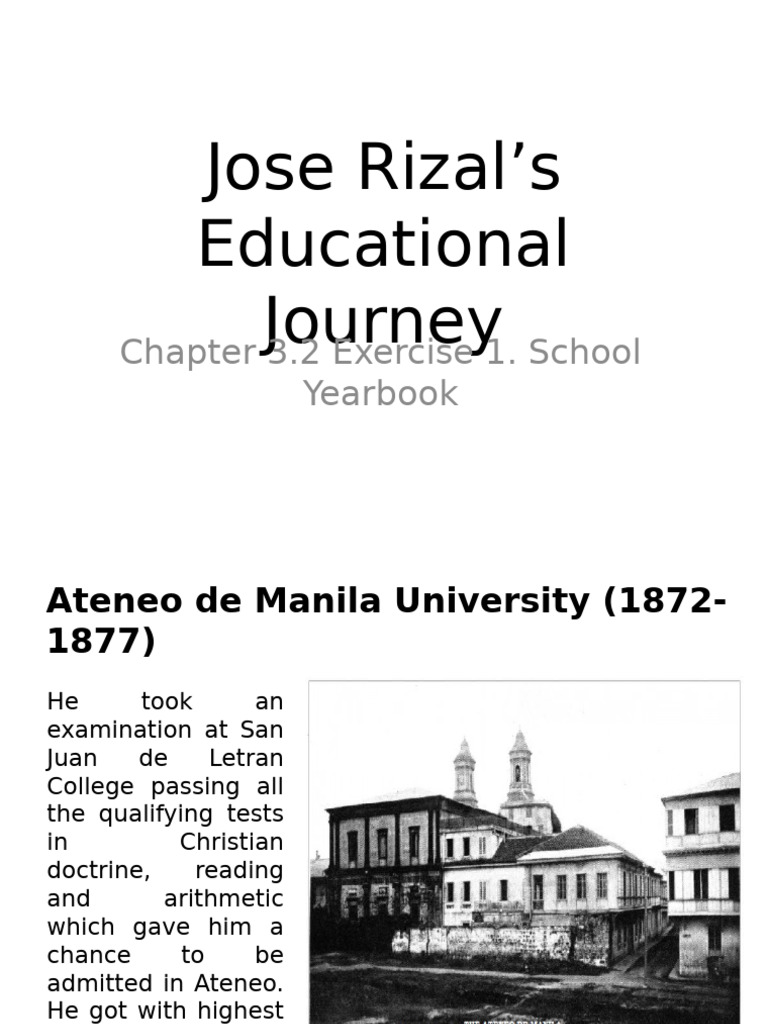 Jose Rizal's Educational Milestones | PDF | Cost Of Living