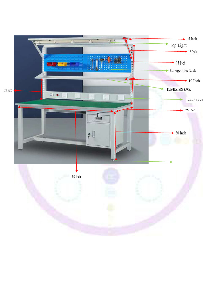 Adjustable Electronics Workbench Specs | PDF