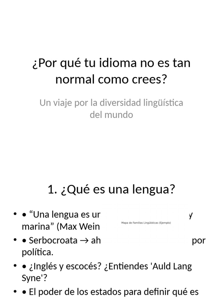 Diversidad Lingüística Global: Idiomas Raros | PDF