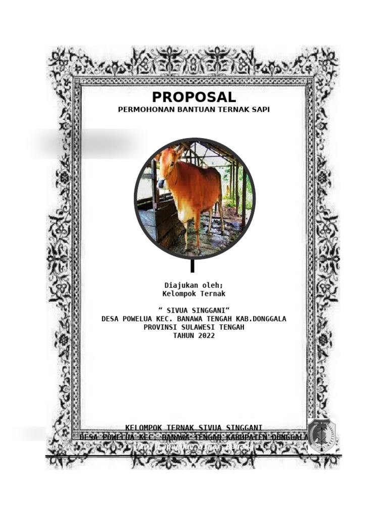 Proposal Bantuan Ternak Sapi 2022 | PDF