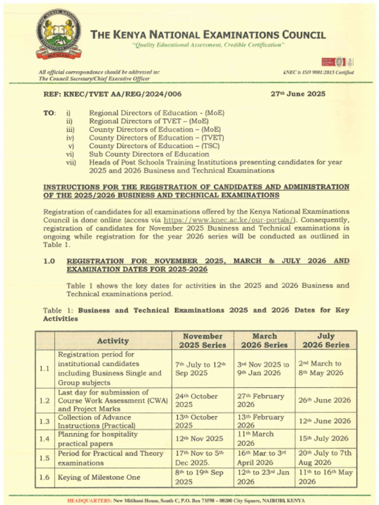 2025 - 2026 Instructions For Registration and Administration of B & T ...