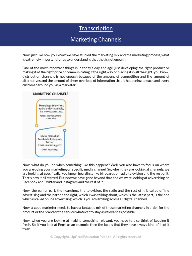 Marketing Channels and Communication Strategies | PDF | Search Engine ...