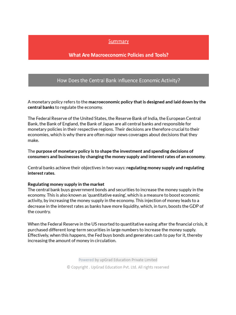 Understanding Monetary and Fiscal Policy | PDF | Exchange Rate | Money ...