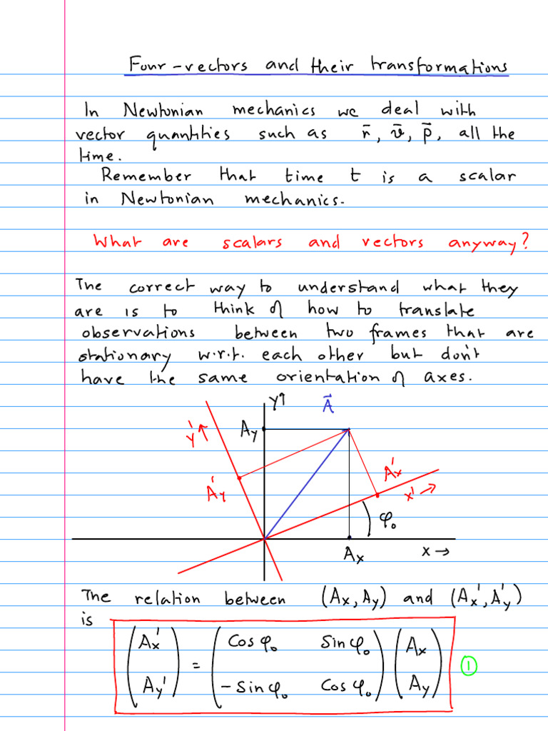 Lecture10 Four Vectors | PDF