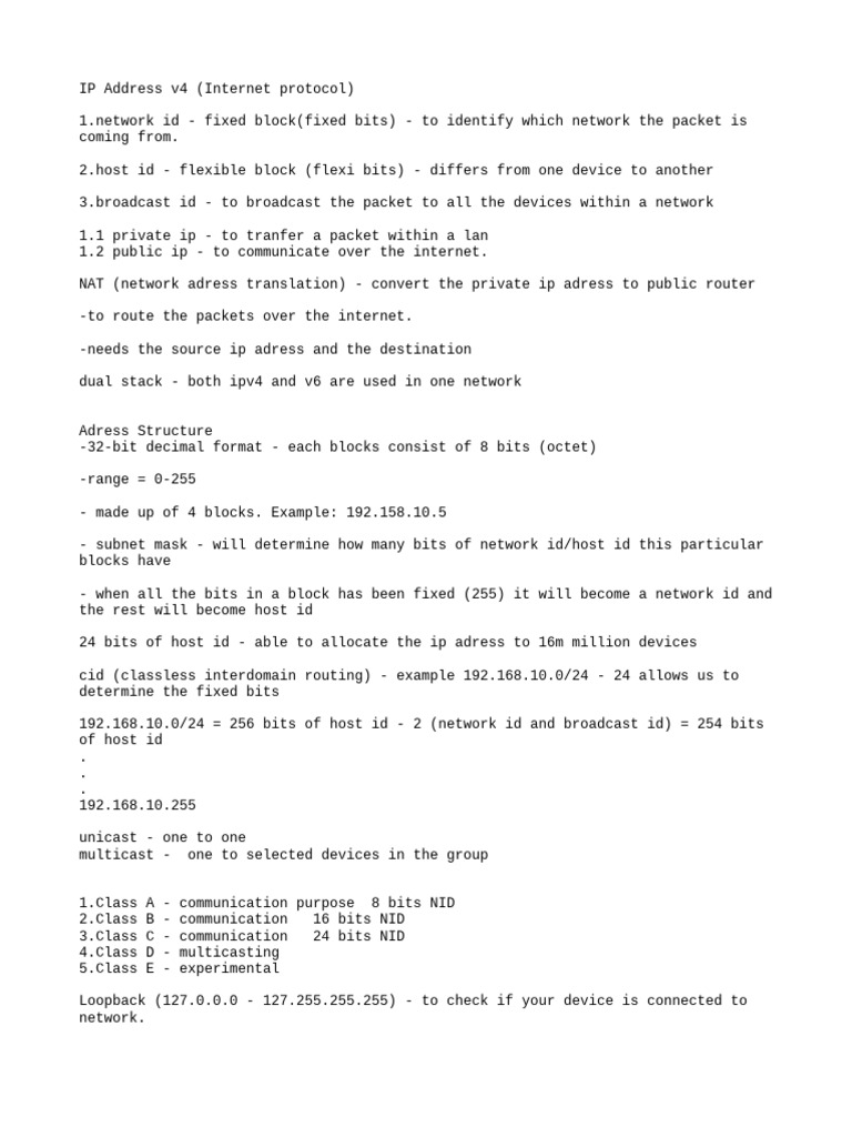 Understanding IPv4 Addressing | PDF | Ip Address | Computer Network