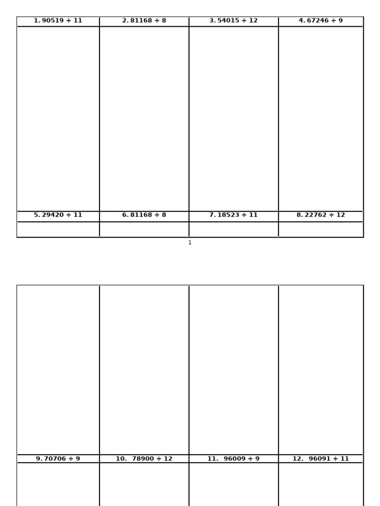 Division Excercise | PDF