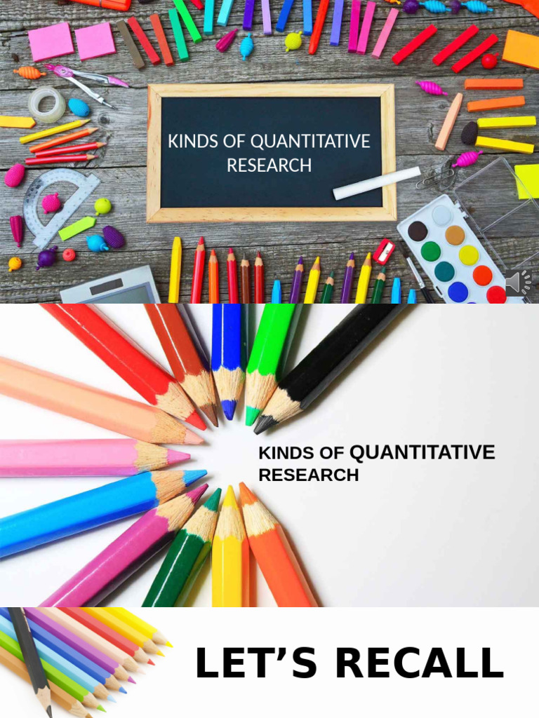 3 Kinds of Quantitative Research | PDF | Experiment | Statistics