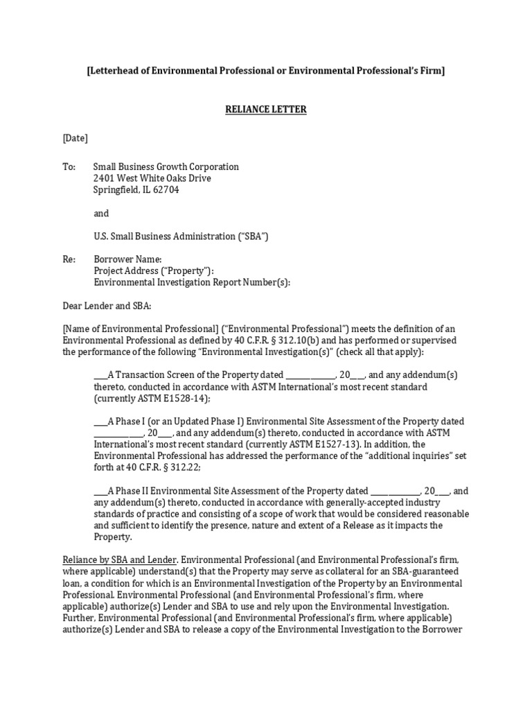 Reliance Letter SOP 50-10-6 | PDF | Common Law | Private Law