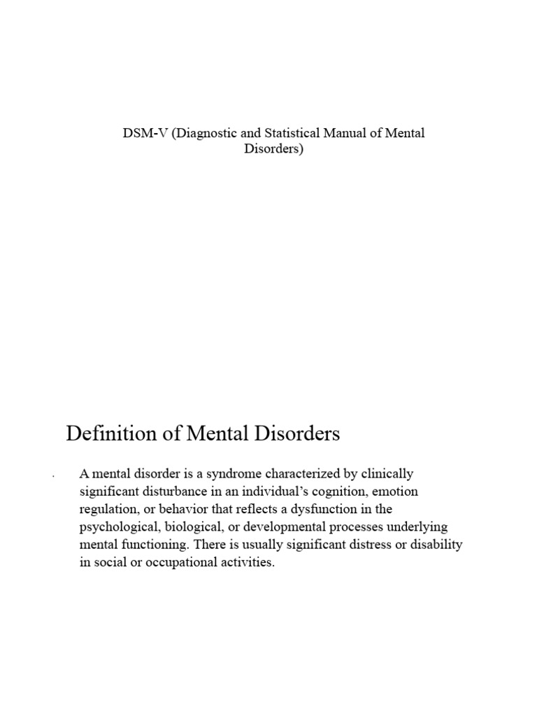 DSM-5 (Diagnostic and Statistical Manual of Mental 2 | PDF | Diagnostic ...
