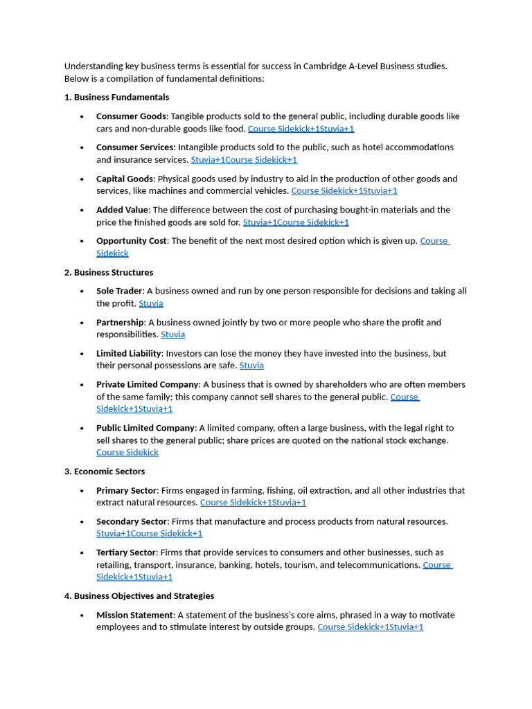 Understanding Key Business Terms | PDF | Goods | Corporate Social ...