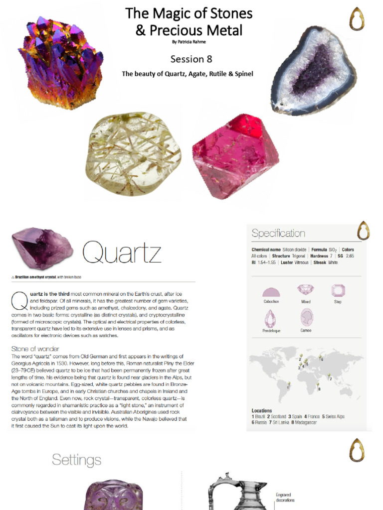 Quartz, Agate, Rutile & Spinel | PDF