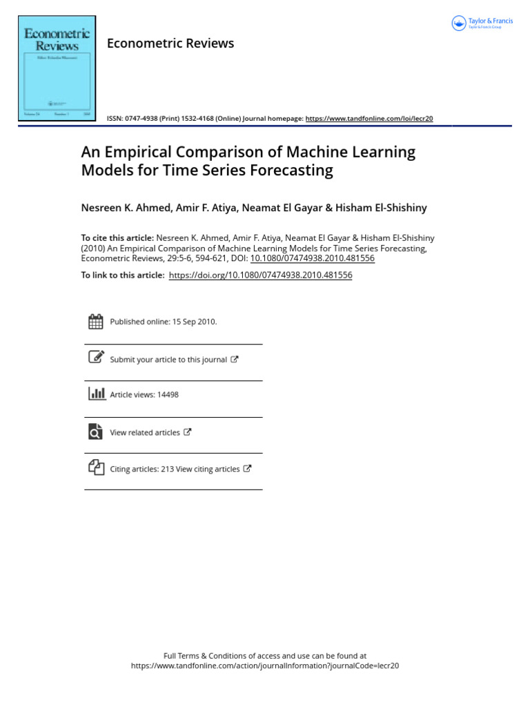 An Empirical Comparison of Machine Learning Models For Time Series ...