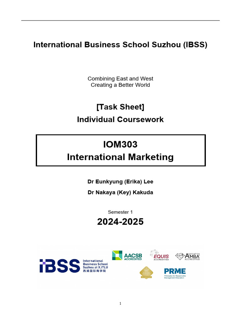 International Marketing Analysis Report | PDF | Critical Thinking ...