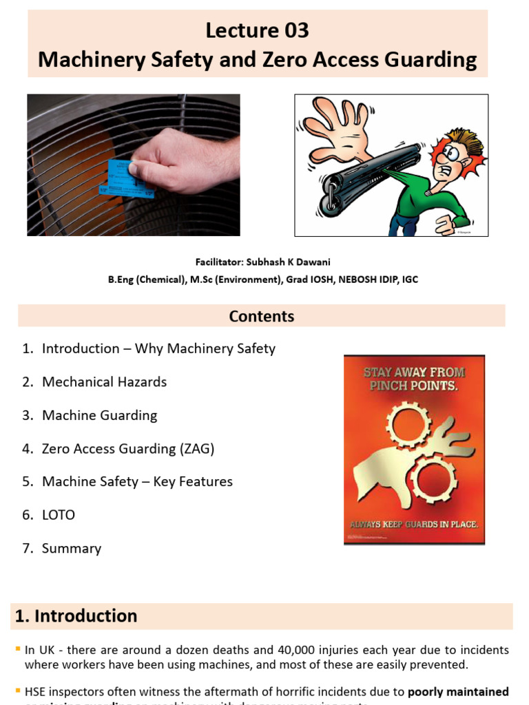 Machinery Safety and Guarding Essentials | PDF | Mechanical Engineering ...