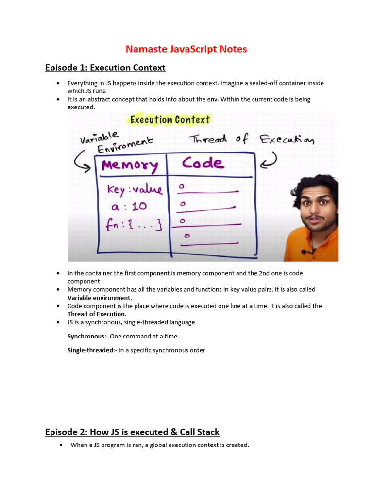 JavaScript Execution Context Explained | PDF | Scope (Computer Science ...