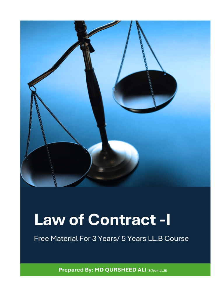 Law of Contract I Ou LLB Notes PDF Download | PDF