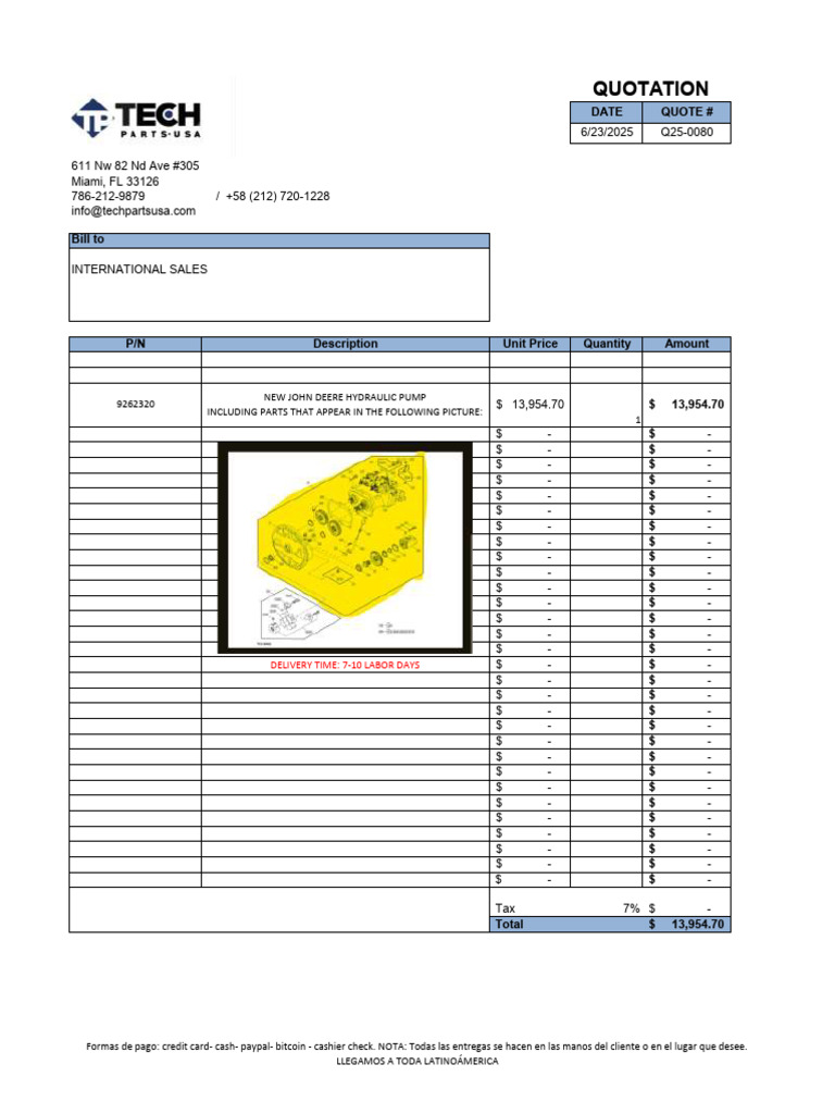 Quotation: Date Quote # | PDF