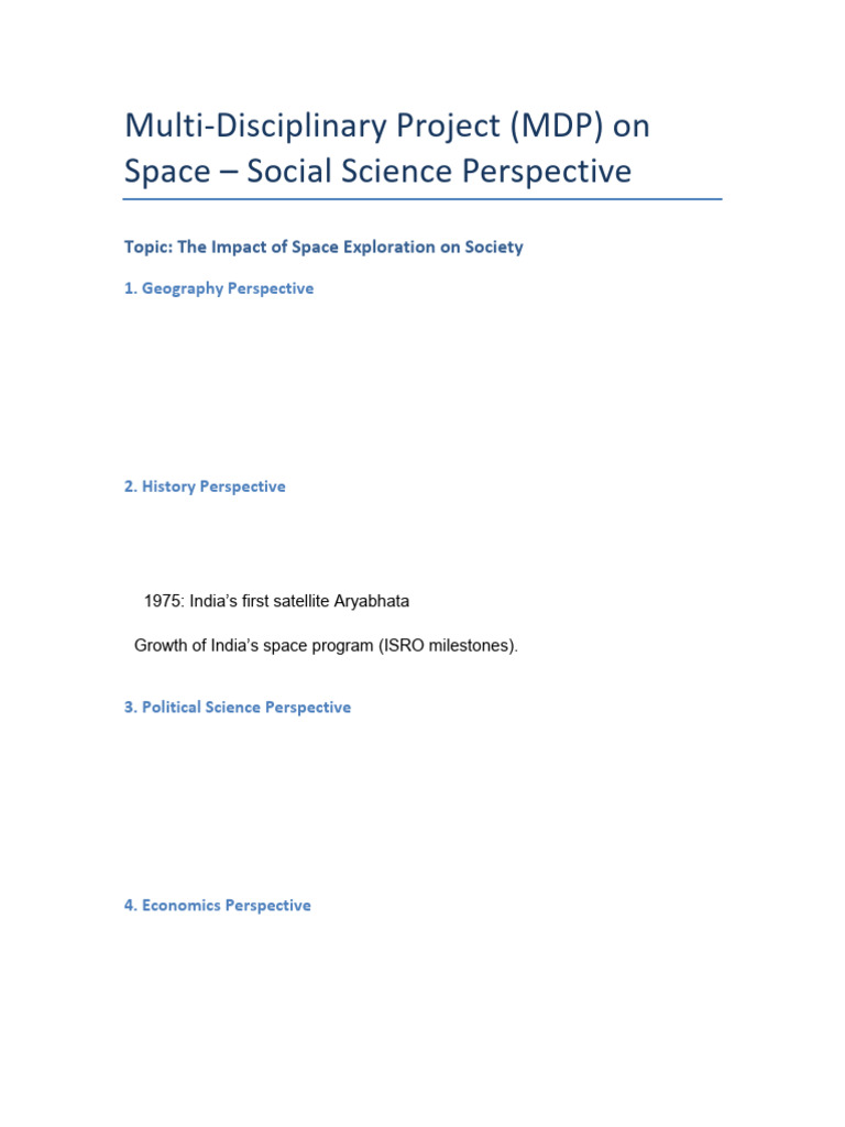 MDP Space Social Science | PDF
