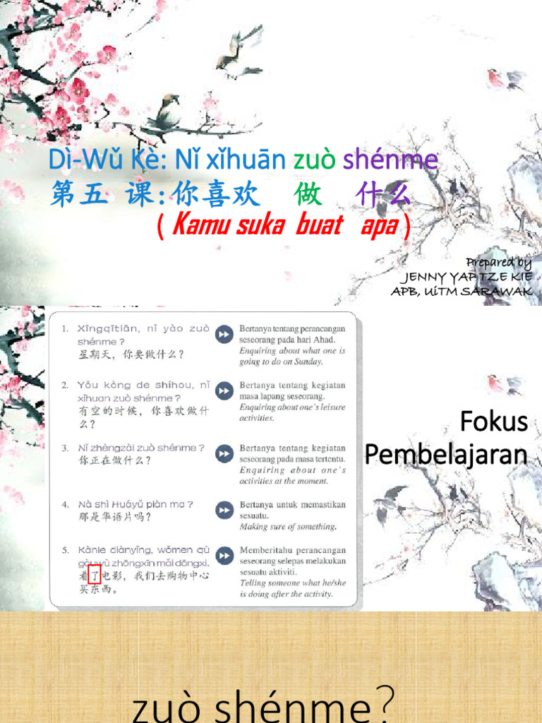 Wǔ Nǐ Xǐhuān: Kamu Suka Buat Apa | PDF