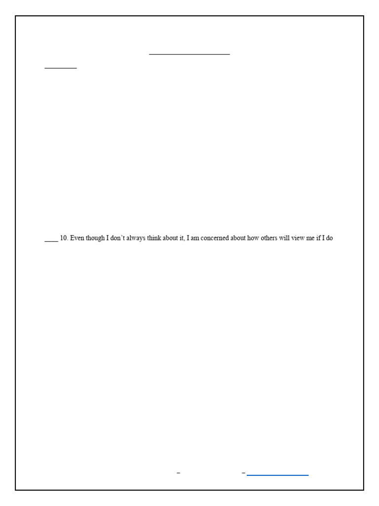 Handout - Test Anxiety Inventory | PDF | Feeling | Behavioural Sciences