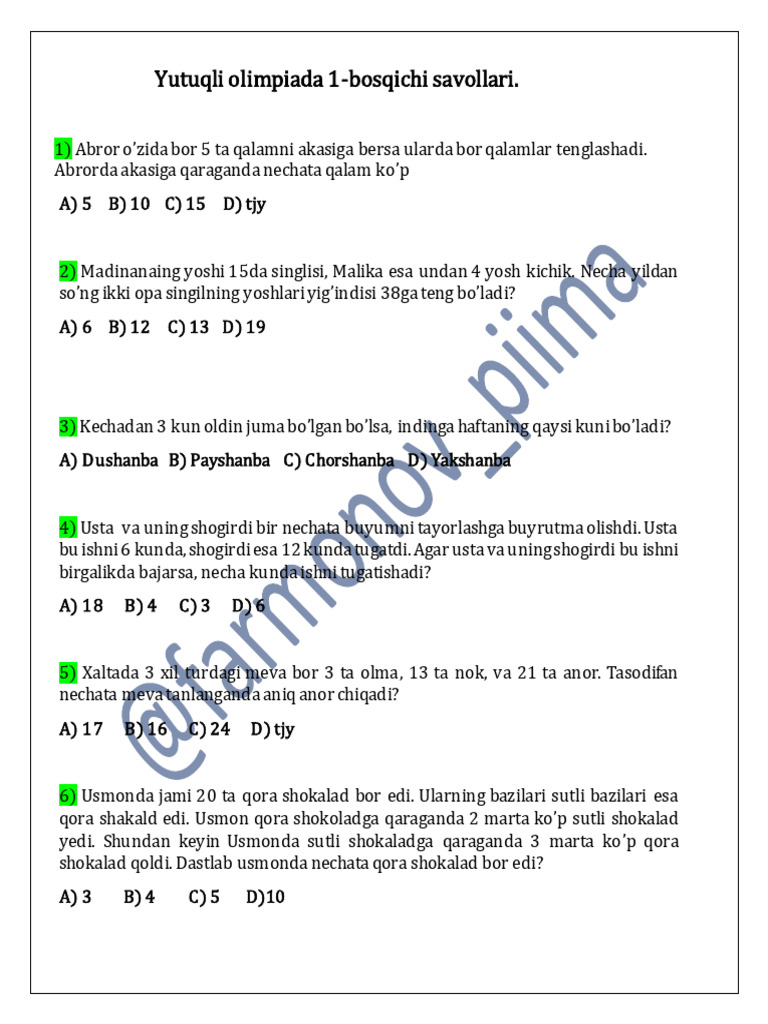 Ularda shirinlik bor