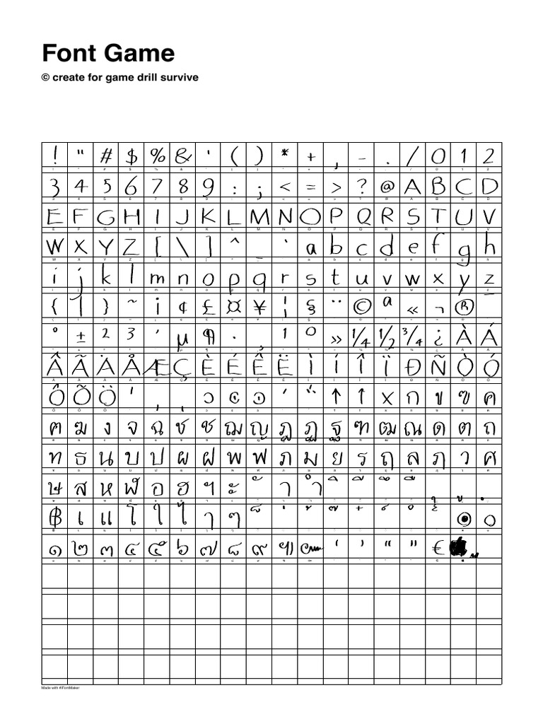 Font Game | PDF