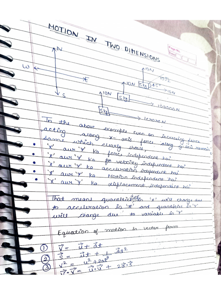 Motion in 2-D | PDF