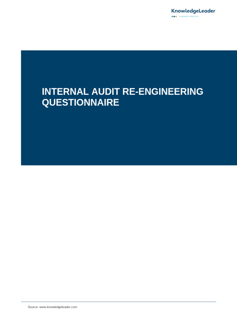 Internal Audit Re-Engineering Framework | PDF | Internal Audit | Audit