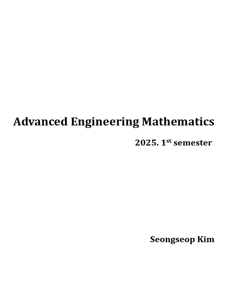 Eng. Math.1 2025 | PDF | Function (Mathematics) | Nonlinear System