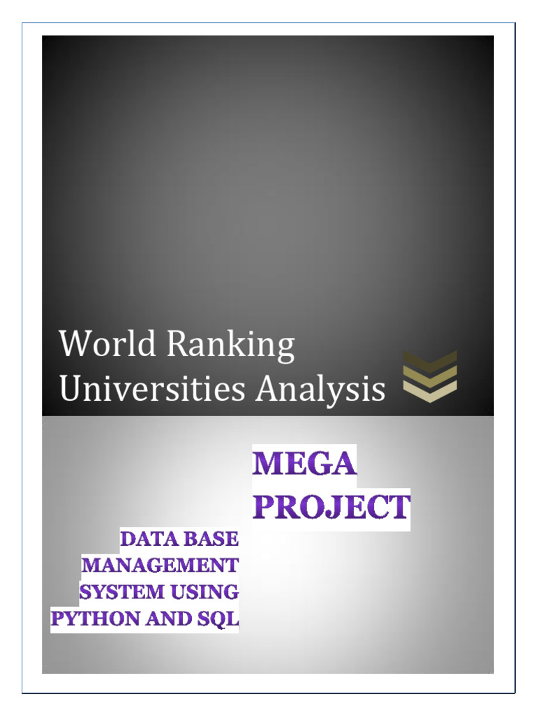 World Ranking Universities | PDF | Databases | Microsoft Sql Server