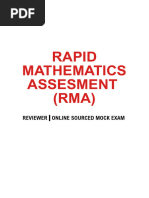 Rapid Math Assessment for Grades 7-10 | PDF | Area | Circle