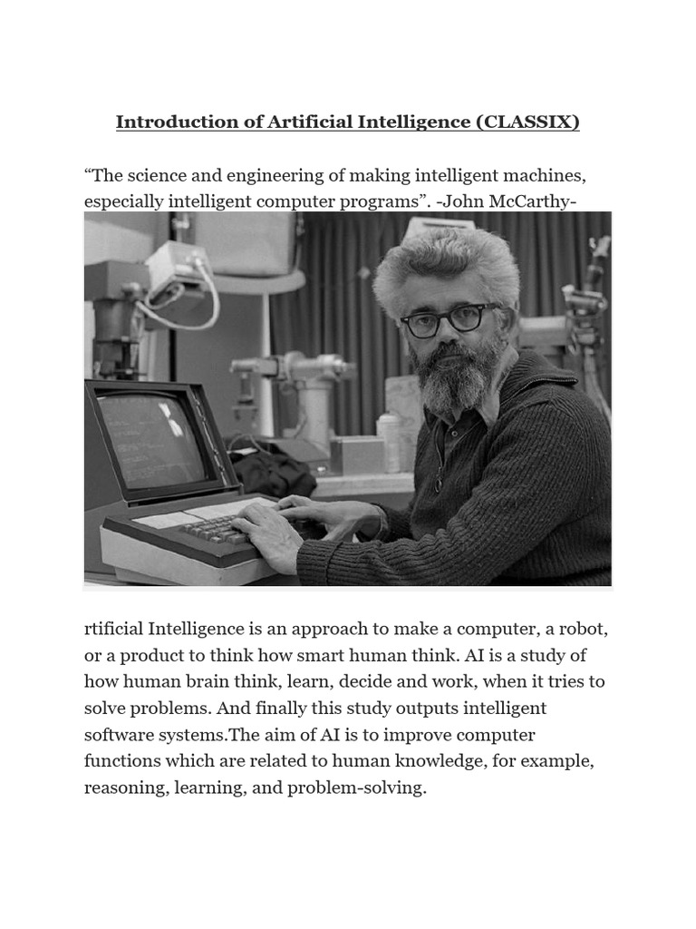 Introduction to Artificial Intelligence | PDF