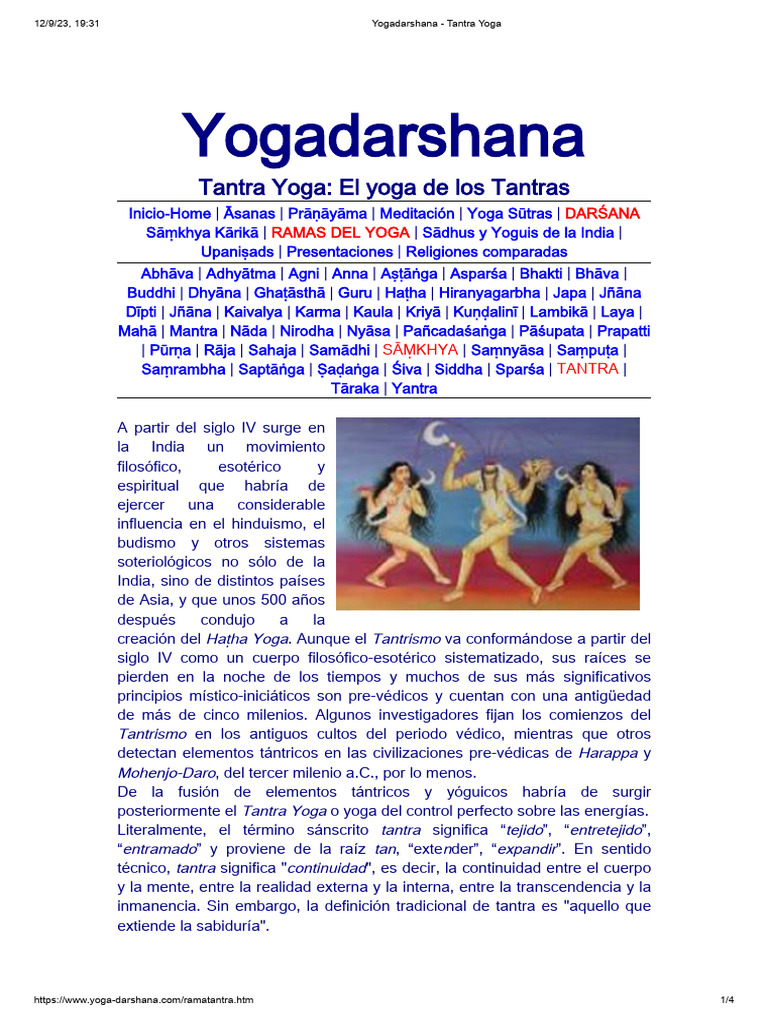 Tantra Yoga: Filosofía y Práctica | PDF | Tantra | Yoga
