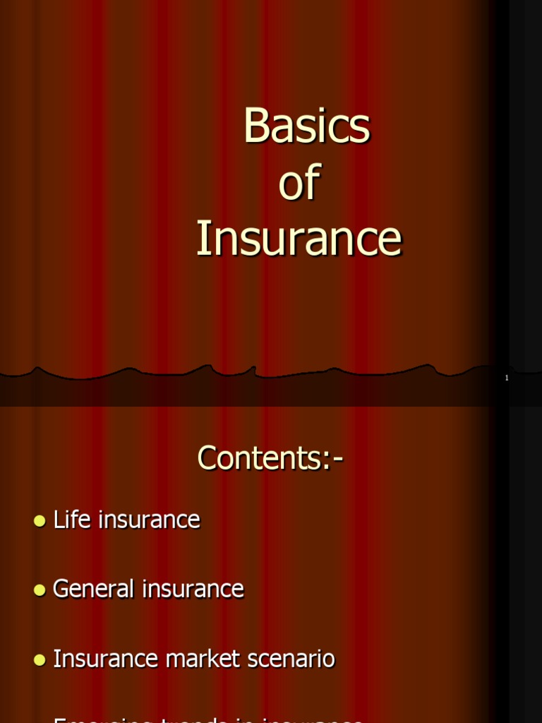 Basics of Insurance | PDF