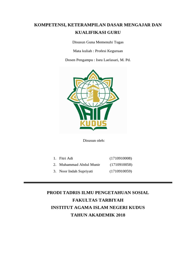 Kompetensi dan Keterampilan Dasar Guru | PDF