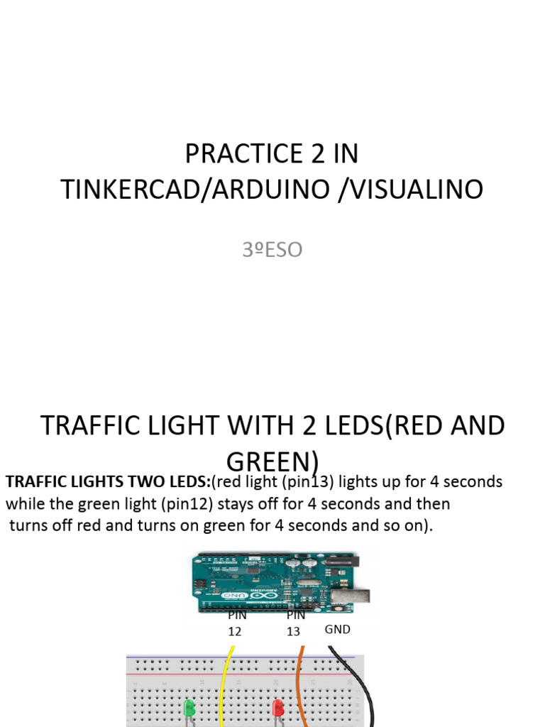 Tinkercad Traffic Light Simulation | PDF