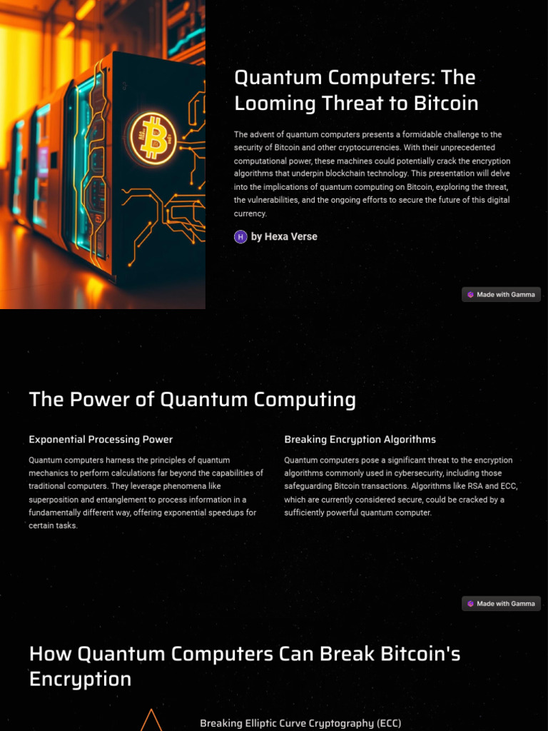 Quantum Computers The Looming Threat To Bitcoin | PDF | Quantum ...