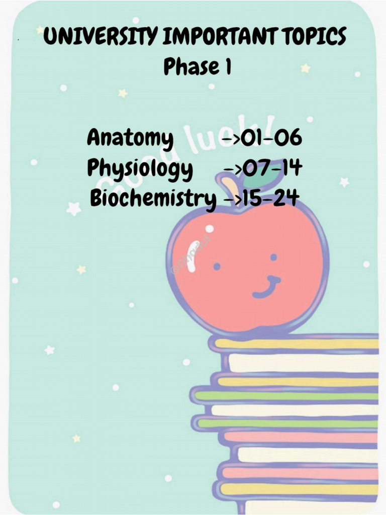 UNIVERSITY IMPORTANT TOPICS Phase 1 | PDF | Heart | Coagulation