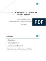 Tasa de Interes Creditos de Consumo en Chile