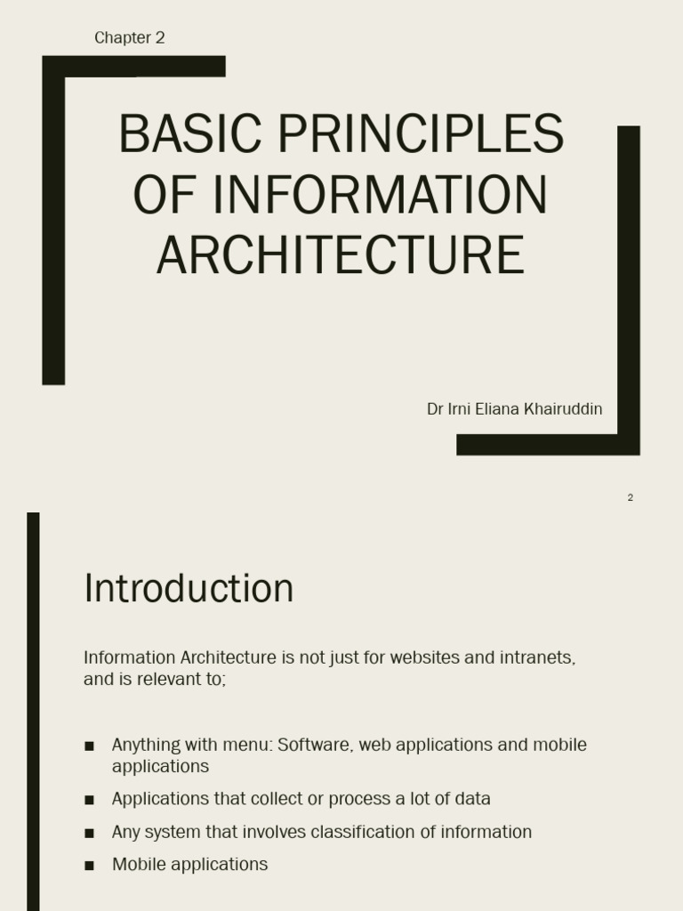 Principles of Information Architecture | PDF | Information | Menu ...
