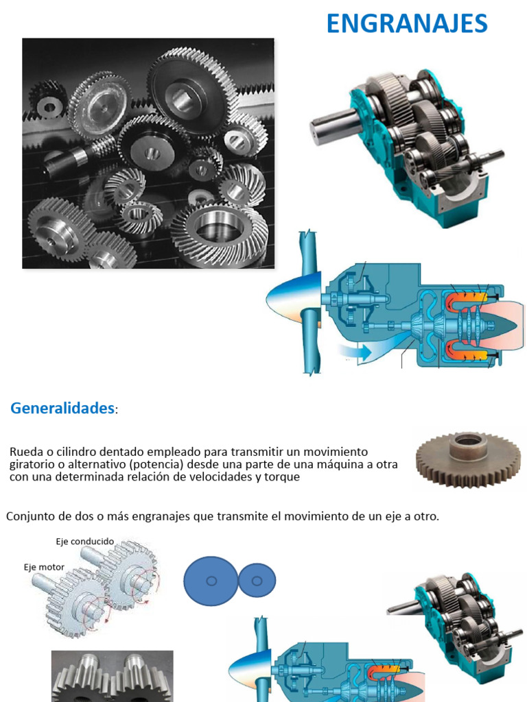 Presentación Engranajes 2023 - Mec y Elem de Maq | PDF | Engranaje | Eje