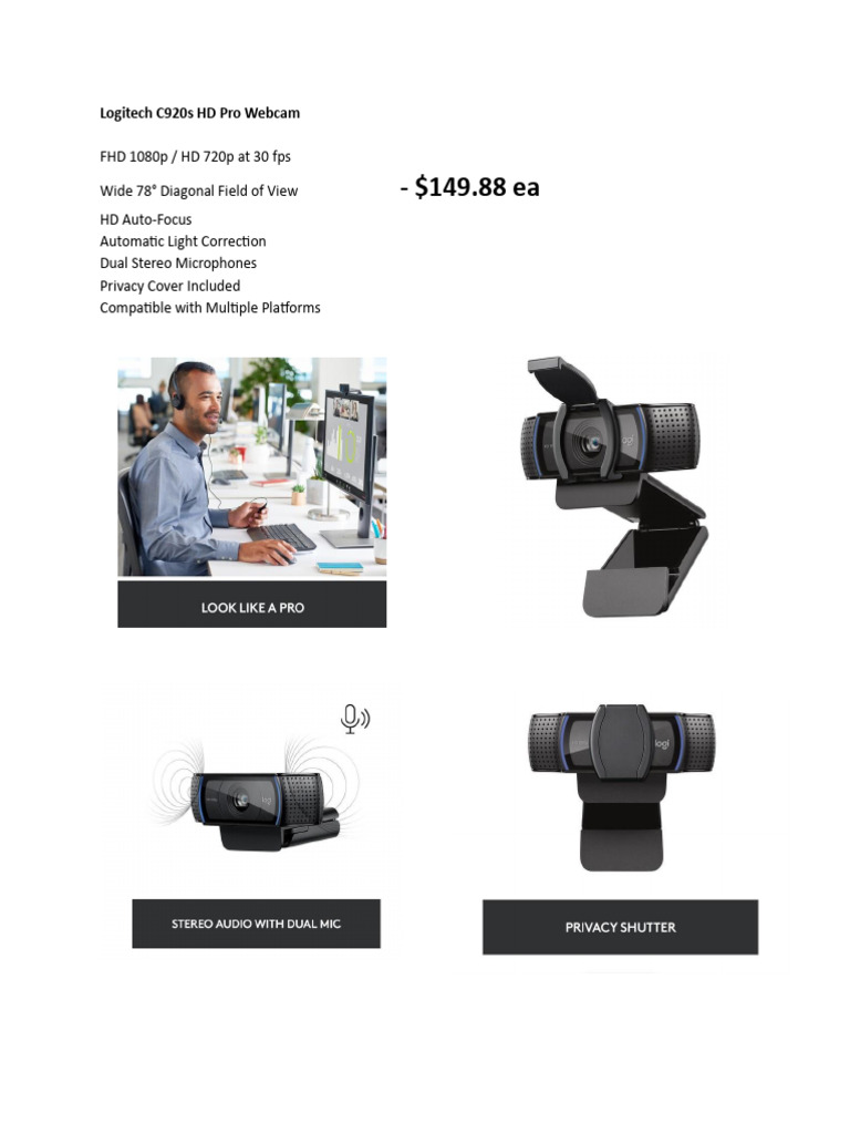 Video Camera Options | PDF
