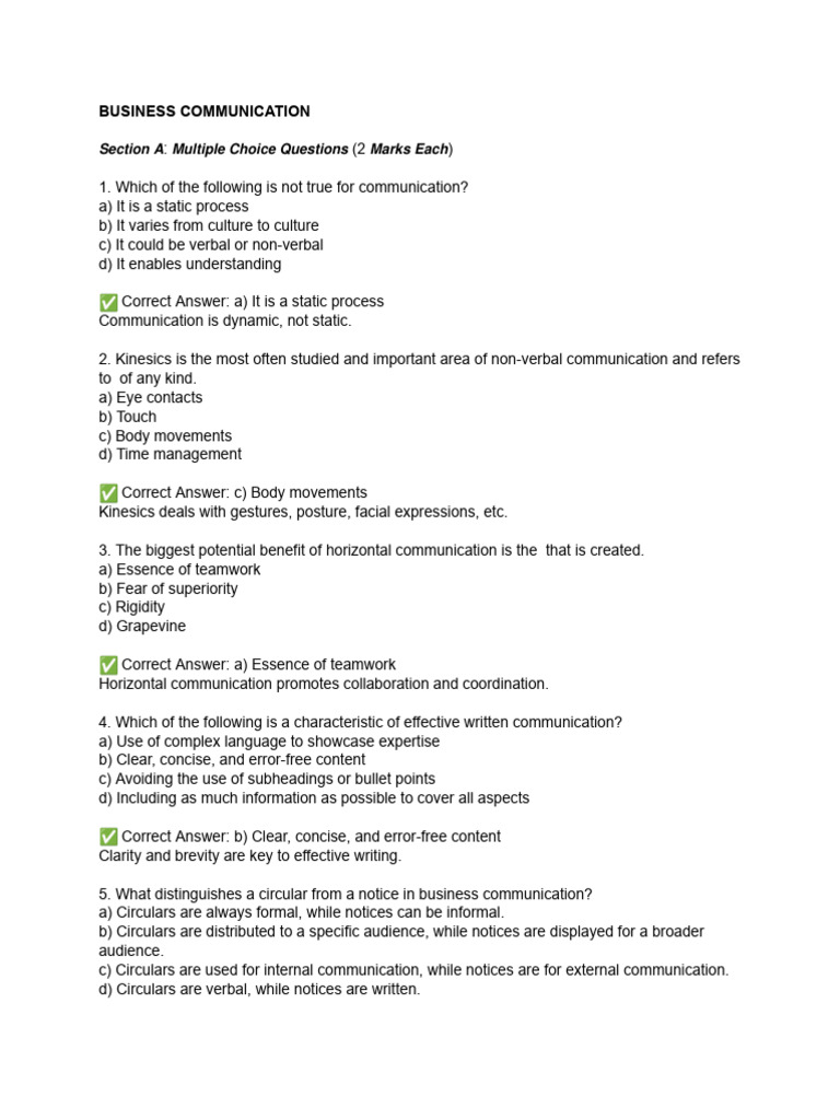 Business Communication Essentials Guide | PDF | Communication ...