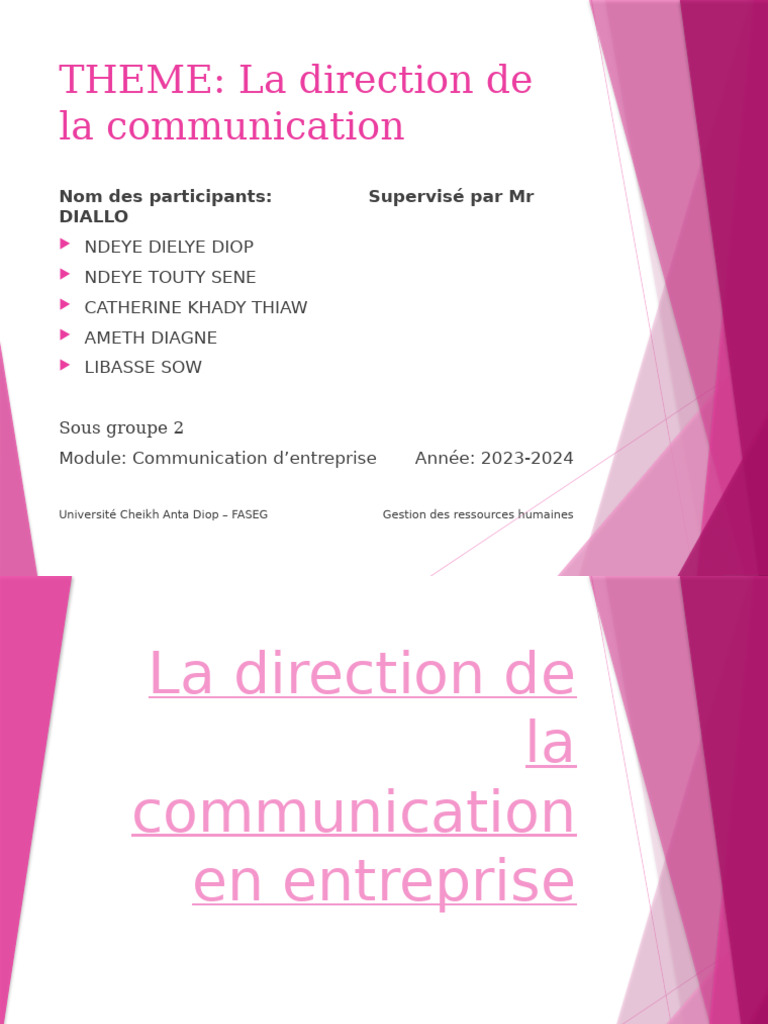Rôle stratégique de la communication en entreprise | PDF ...