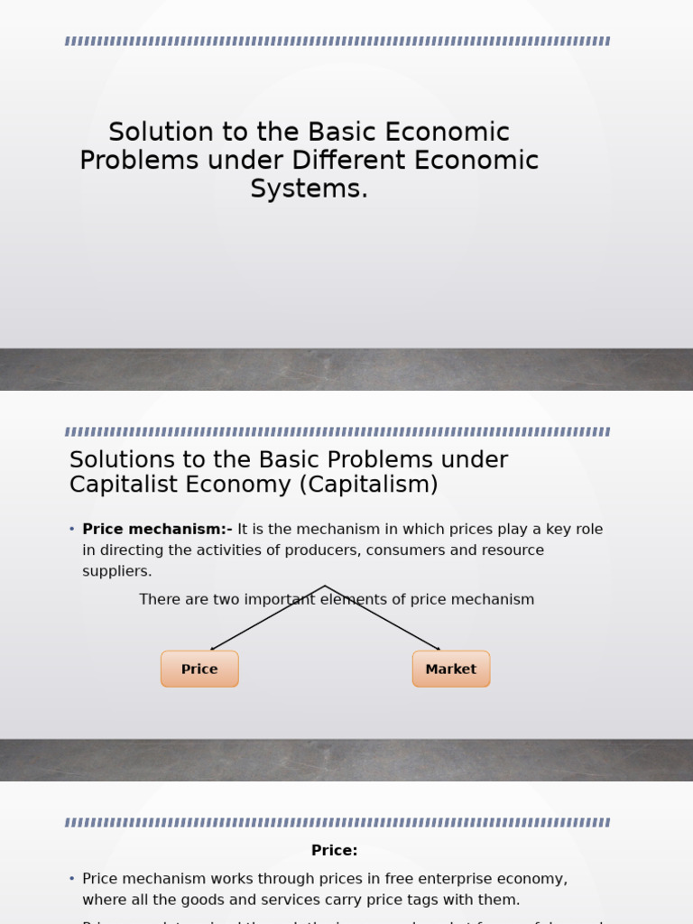 Economic Solutions Across Systems | PDF | Market (Economics) | Demand