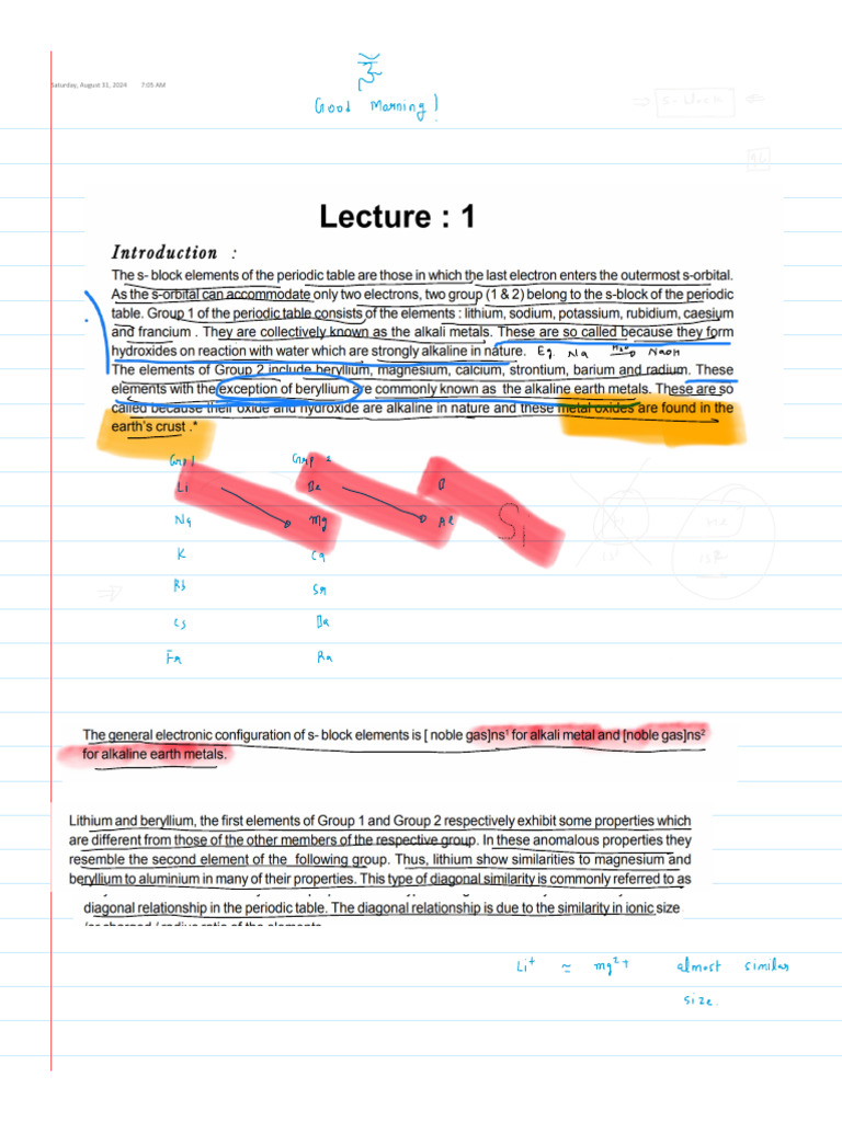 S Block Pls Revise | PDF