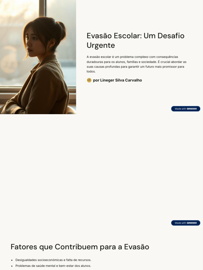 Evasão Escolar: Causas e Soluções | PDF | Família | Saúde mental