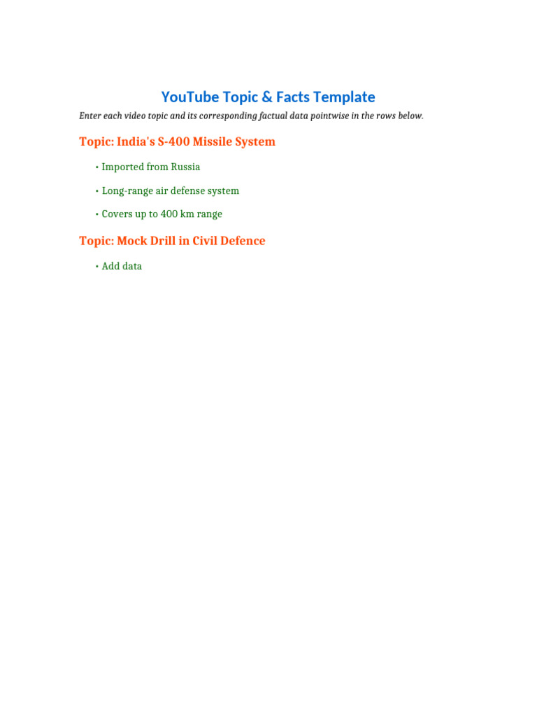 YouTube One Column Colored Template | PDF